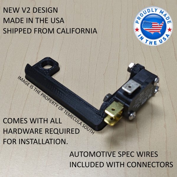 3D printed kickdown bracket with microswitch for Edelbrock carburetors and TH400 ST400 ST300 transmissions.