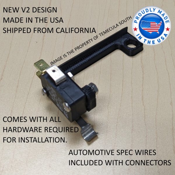 3D printed kickdown bracket with microswitch for Edelbrock carburetors and TH400 ST400 ST300 transmissions.