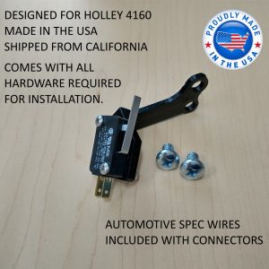 3D printed kickdown bracket with microswitch for Holley carburetors and TH400 ST400 ST300 transmissions.