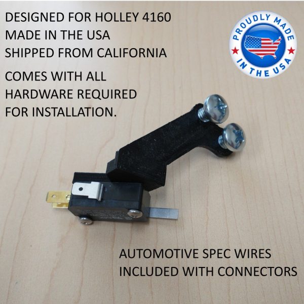 3D printed kickdown bracket with microswitch for Holley carburetors and TH400 ST400 ST300 transmissions.