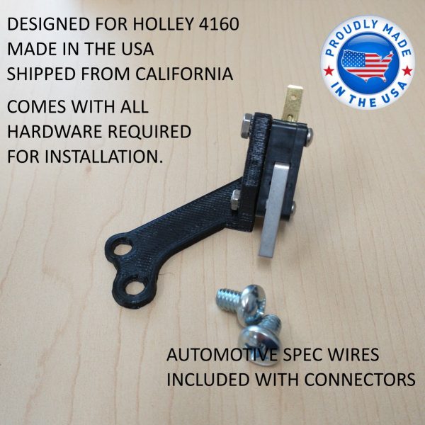 3D printed kickdown bracket with microswitch for Holley carburetors and TH400 ST400 ST300 transmissions.