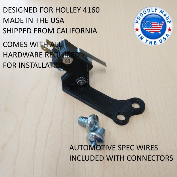 3D printed kickdown bracket with microswitch for Holley carburetors and TH400 ST400 ST300 transmissions.