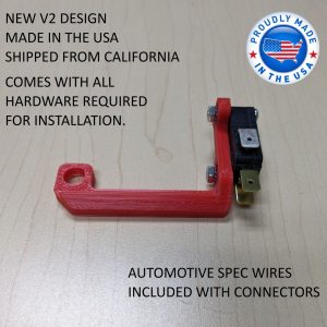 3D printed kickdown bracket with microswitch for Edelbrock carburetors and TH400 ST400 ST300 transmissions.