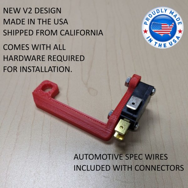 3D printed kickdown bracket with microswitch for Edelbrock carburetors and TH400 ST400 ST300 transmissions.