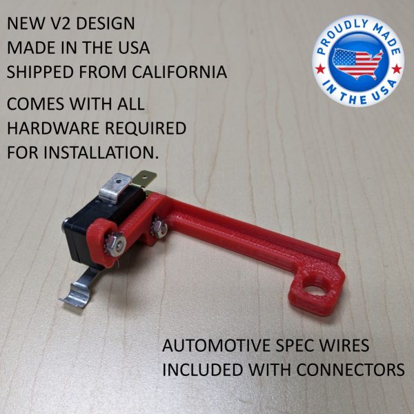 3D printed kickdown bracket with microswitch for Edelbrock carburetors and TH400 ST400 ST300 transmissions.