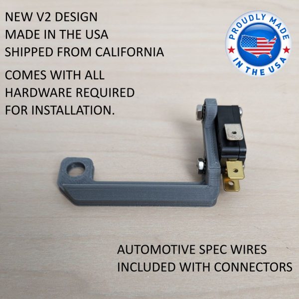 3D printed kickdown bracket with microswitch for Edelbrock carburetors and TH400 ST400 ST300 transmissions.