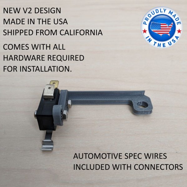 3D printed kickdown bracket with microswitch for Edelbrock carburetors and TH400 ST400 ST300 transmissions.